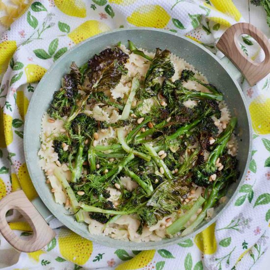 Hummus Pasta with PSB