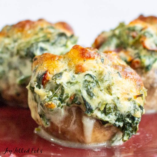 Keto Stuffed Mushrooms with Spinach