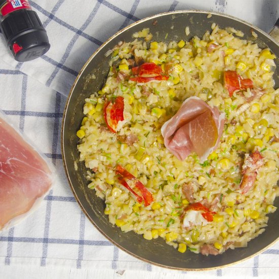 Italian Lobster & Corn Risotto