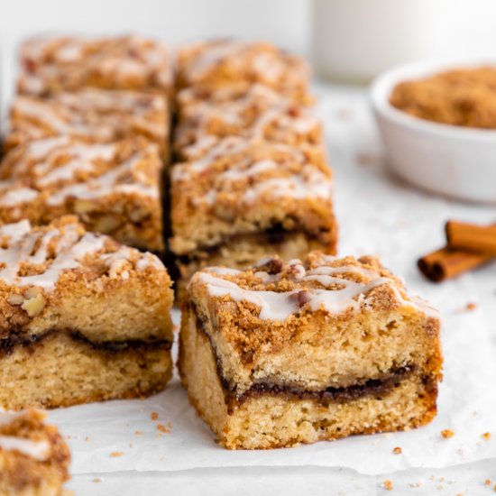 Cinnamon Roll Coffee Cake (Vegan!)