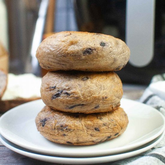 Easy Air Fryer Blueberry Bagels