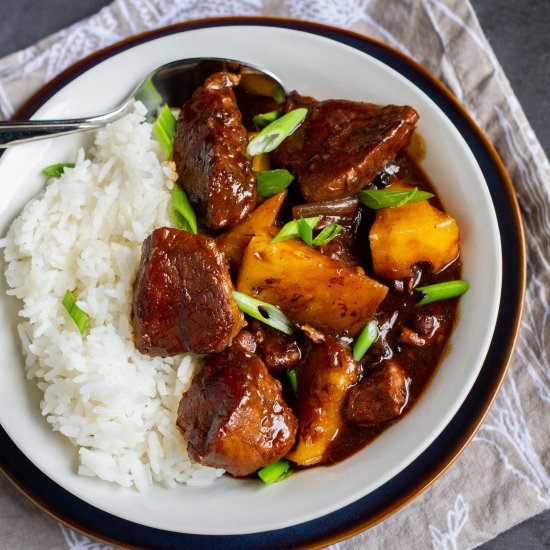 Filipino Pork Adobo with Pineapple