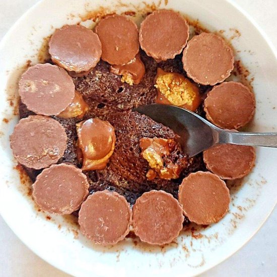 Chocolate Peanut Butter Mug Cake