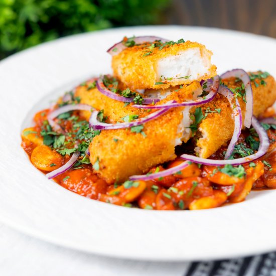 Fish Finger Curry with Beans