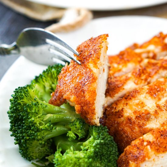 Keto Parmesan Crusted Chicken