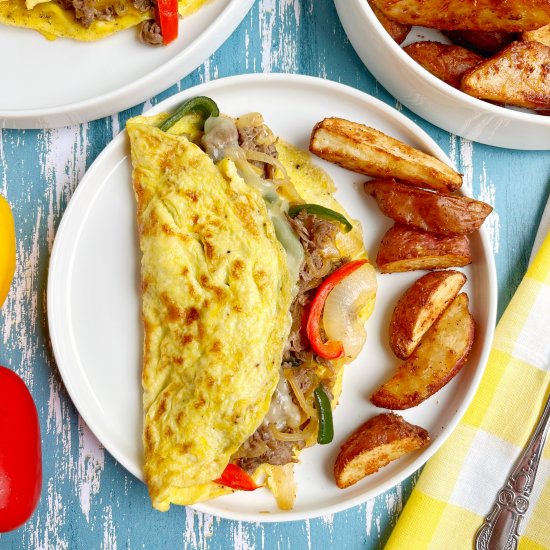 Cheesesteak Omelette