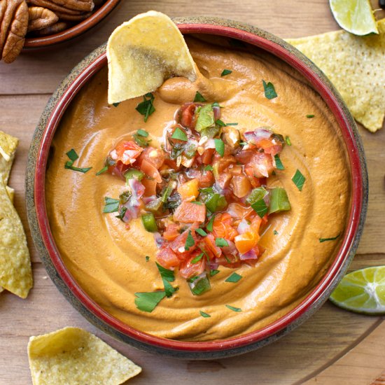 Plant-Based Chipotle Pecan Queso