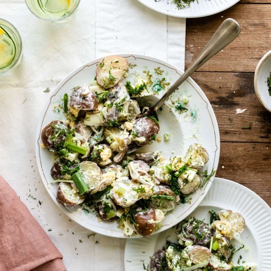 Potato Salad with Spring Onions