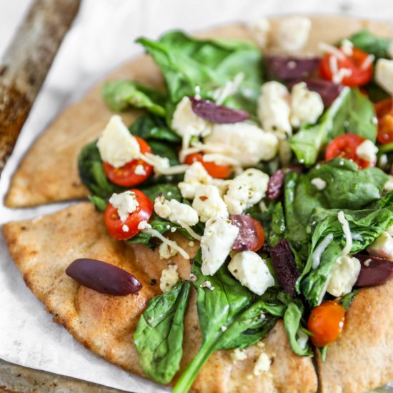 Greek Salad Pizzas