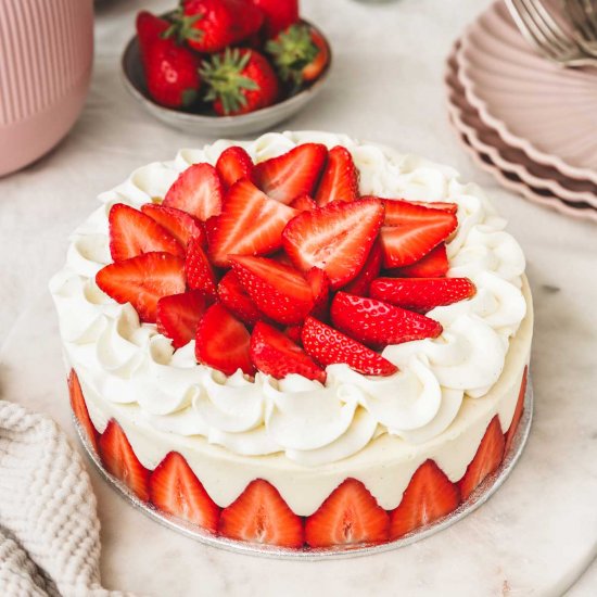 Strawberry Fraisier Cake