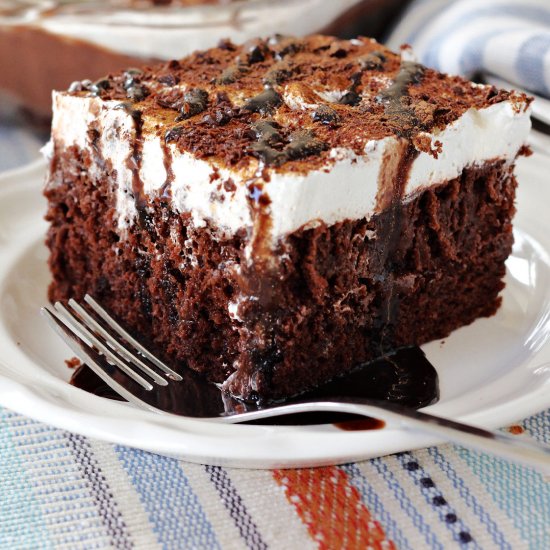 Mexican Hot Chocolate Poke Cake