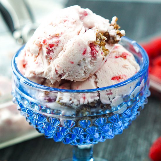 Raspberry Cottage Cheese Ice Cream