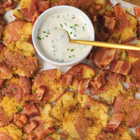 Breakfast Smashed Potatoes