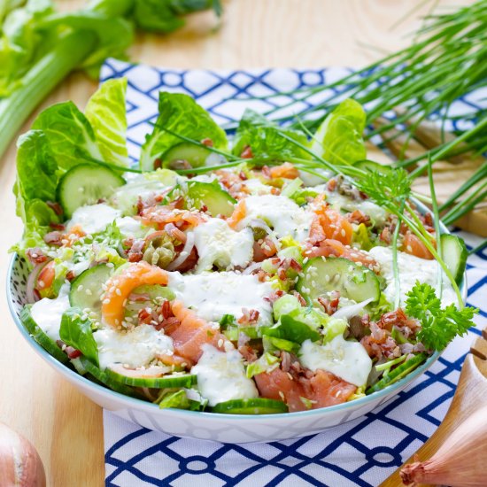 Smoked salmon salad