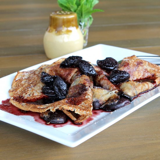 Gluten Free Cherry Pancakes