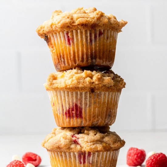 Raspberry White Chocolate Muffins