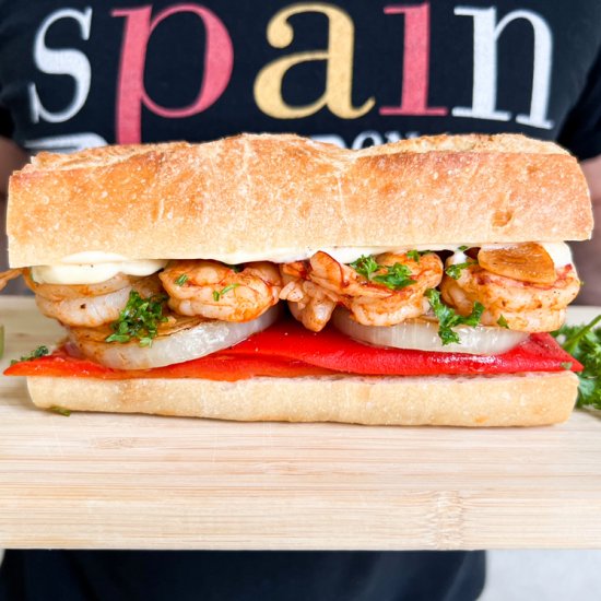 Spanish Shrimp and Pepper Sandwich