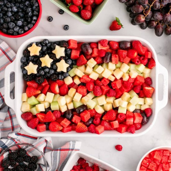 Red White & Blue Fruit Salad