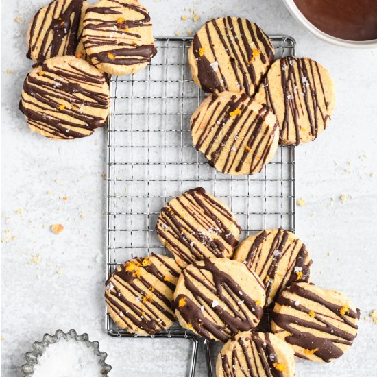 Orange Cardamom Shortbread Cookies