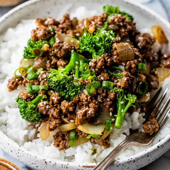 Ground Beef and Broccoli Stir Fry