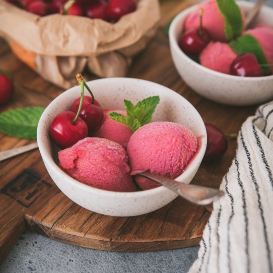 Homemade Cherry Sorbet Recipe