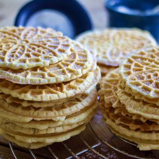 Lemon Pizzelle Cookies