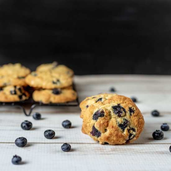 Blueberry Cookies with Oats