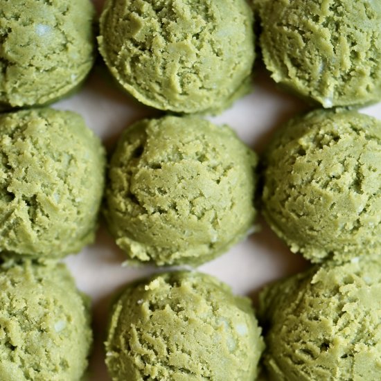 Matcha Coconut Tea Cookies