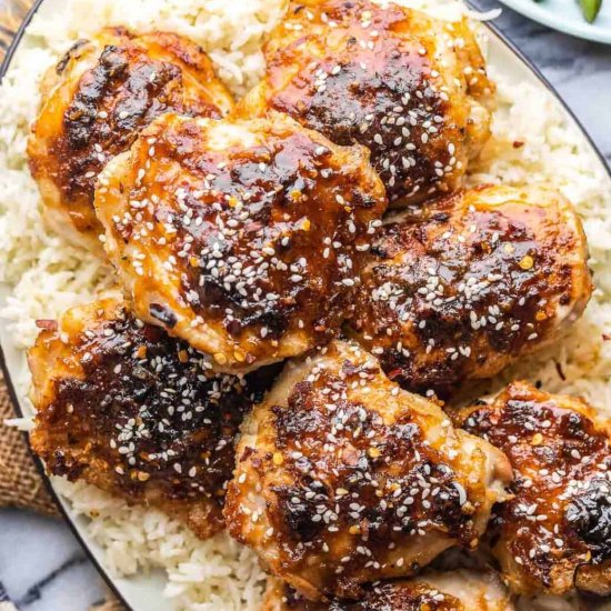 Ginger Miso Chicken Thighs