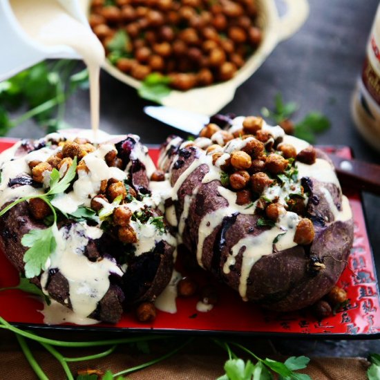 Roasted Purple Sweet Potatoes