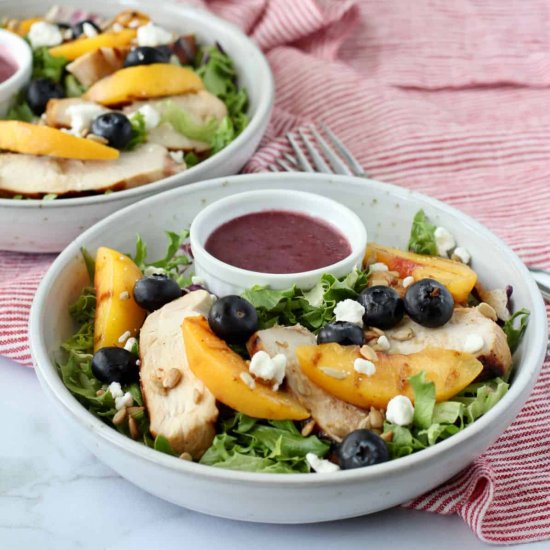 Grilled Chicken and Peach Salad