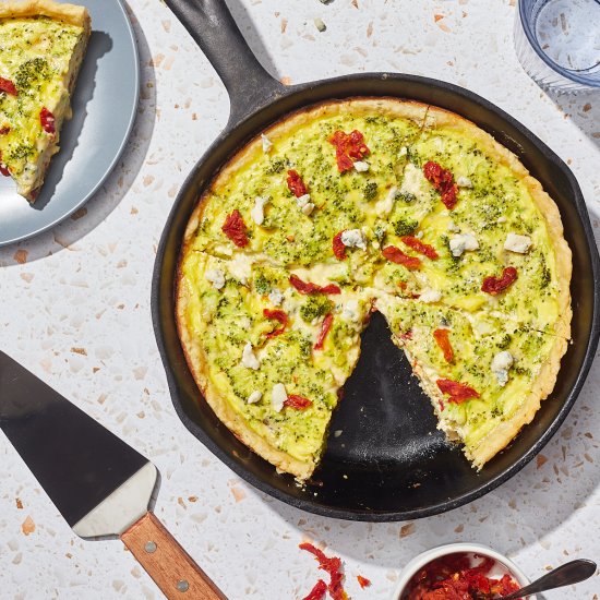 Broccoli and Stilton Quiche