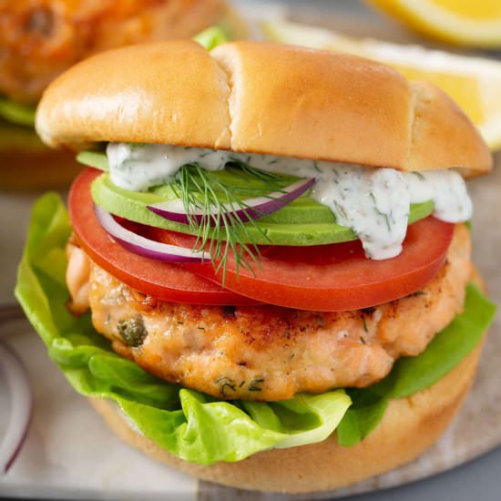 The Best Salmon Burgers