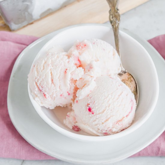 Strawberry Kefir Ice Cream