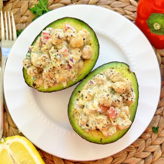 Stuffed Avocados with Chickpeas