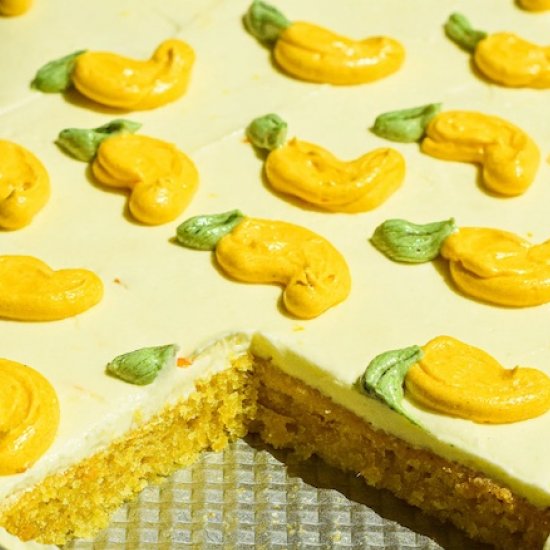 Mango sheet cake