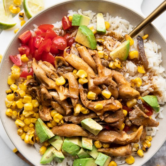 Chili Lime Vegan Shrimp Bowls