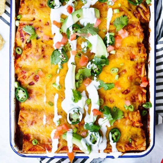 The BEST Chicken Enchilada Recipe