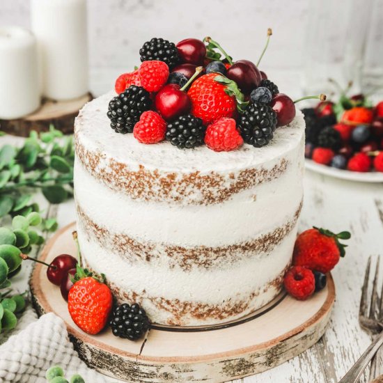 Berry Semi Naked Cake