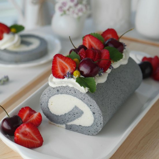 Earl Grey Tea Chiffon Cake Roll