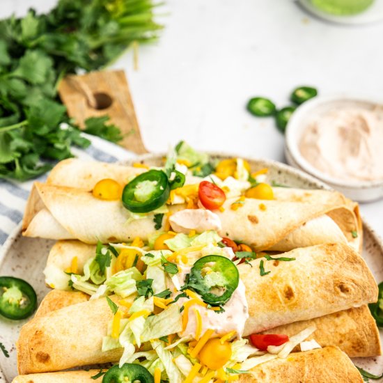 Air Fryer Chicken Flautas