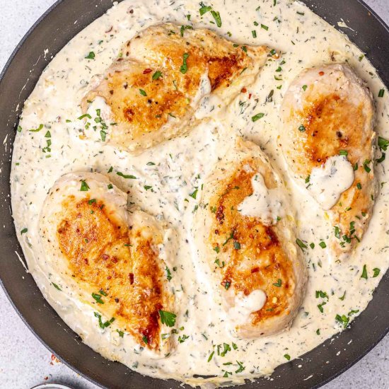 CREAMY RANCH CHICKEN SKILLET