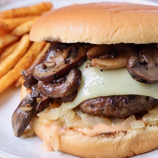 Mushroom Swiss Burger