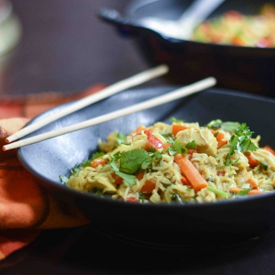 Chicken Curry Ramen Stew