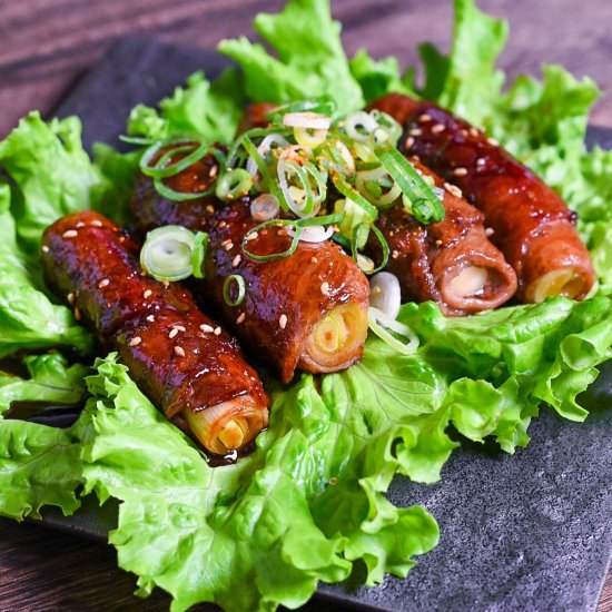 Beef Negimaki (Beef Scallion Rolls)