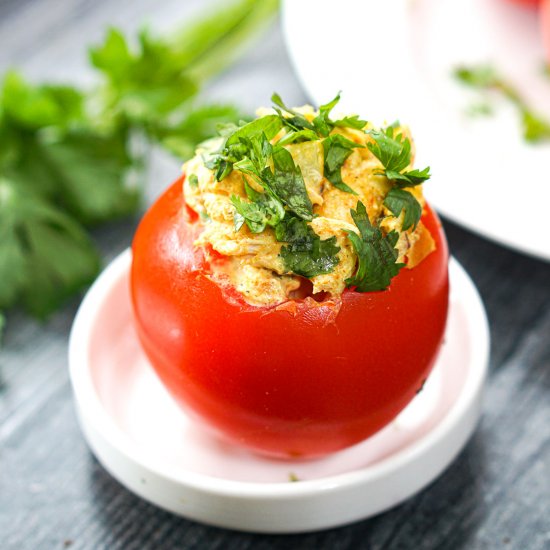 Curry Chicken Salad Stuffed Tomatoe