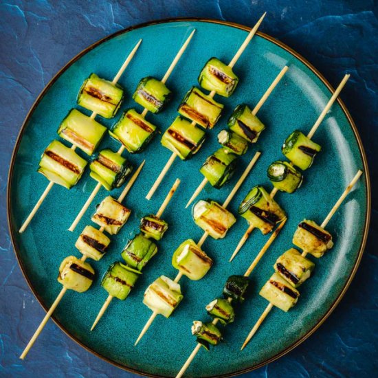 Zucchini Feta Skewers