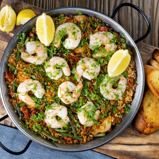 Prawn and Chorizo Paella