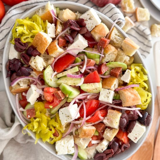 Greek Panzanella Salad