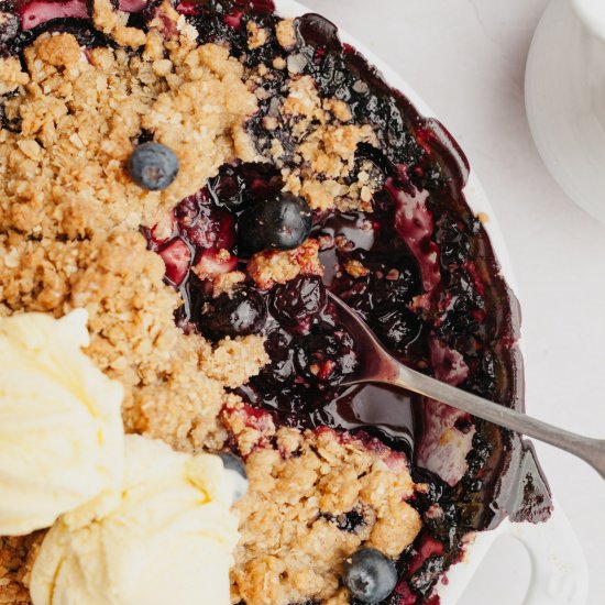 Blueberry and Apple Crumble